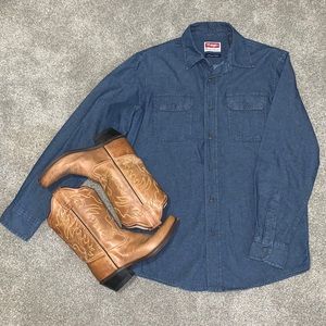 Wrangler denim button down
